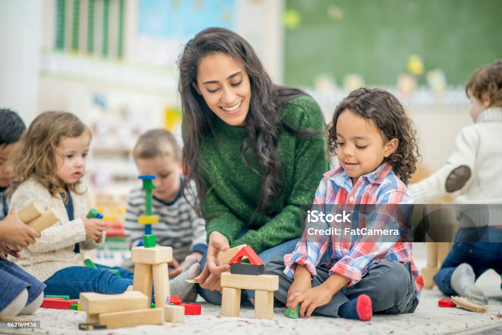 Happy children in daily routine